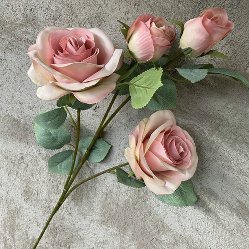 Rose dusty pink blush nude light coffee rice white artificial rose