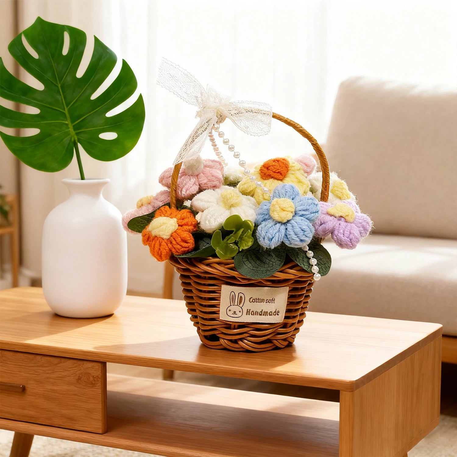 سلة زهور للهدايا والديكور،