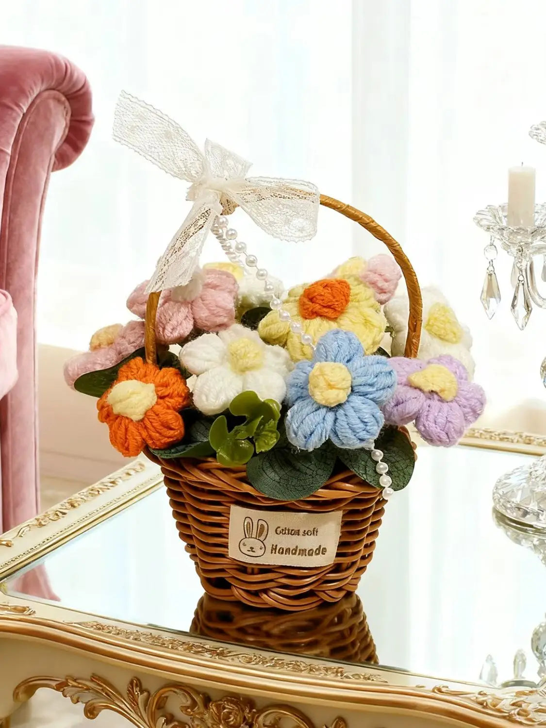 سلة زهور للهدايا والديكور،