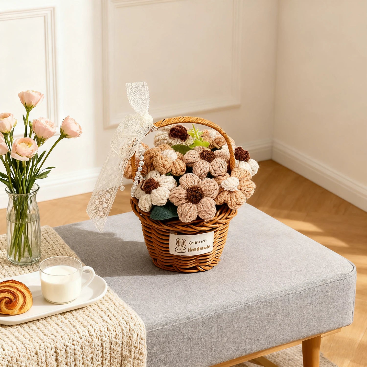 نبتة مصنوعة يدويًا بالكروشيه